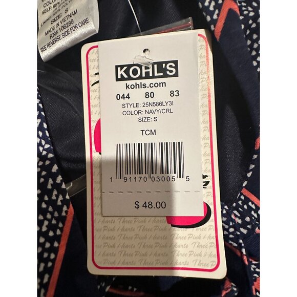 Chevron Maxi Dress NWT Size Small Navy Coral Pink White High Neck Sleeveless Sum - Picture 3 of 14